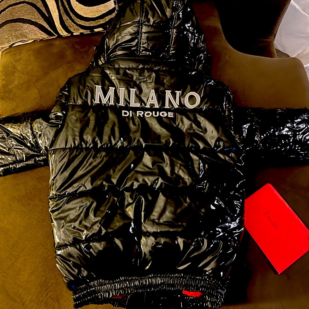 Milano Di Rouge black puffer coat size (s)